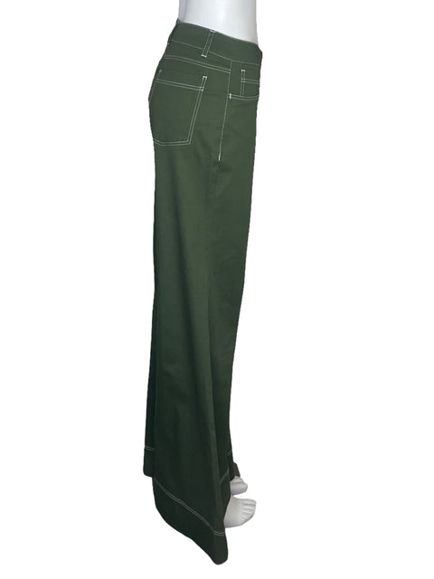 Pantalón Cristina Restrepo Wide Leg Verde-Talla 8