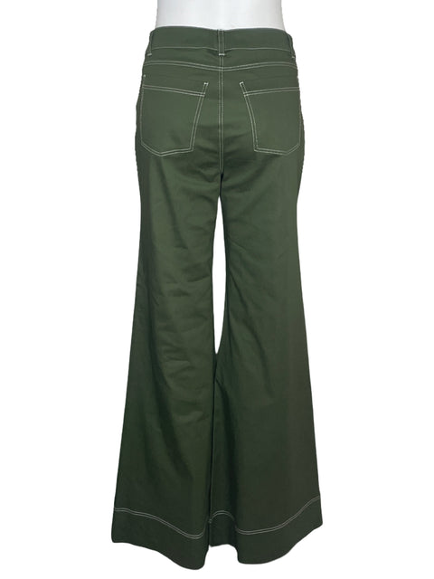 Pantalón Cristina Restrepo Wide Leg Verde-Talla 8