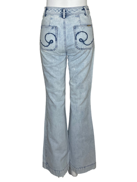 Pantalón Renata Lozana Wide Leg Azul-Talla XS