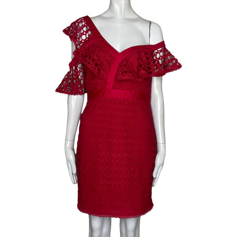 Vestido Just Me Encaje Rojo-Talla M