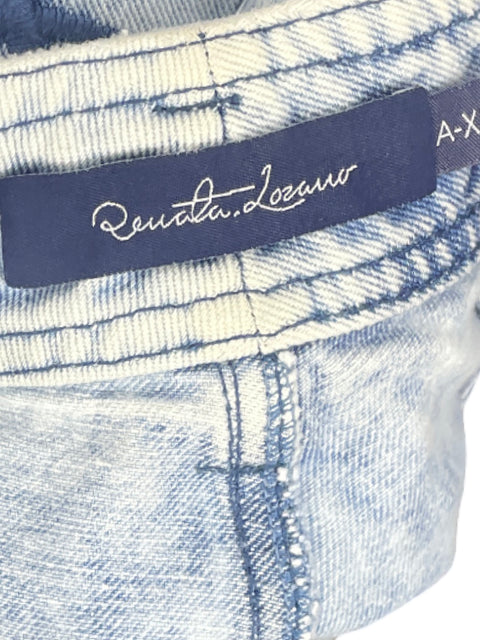 Pantalón Renata Lozana Wide Leg Azul-Talla XS