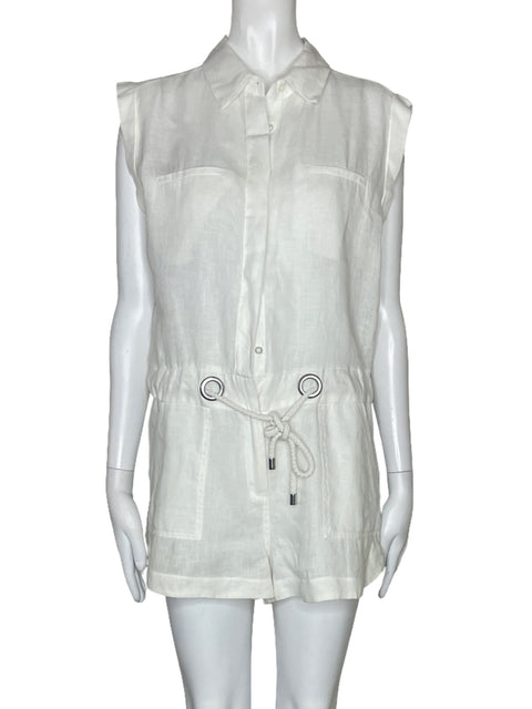 Romper MNG Cuerda Bolsillo Blanco-Talla XS