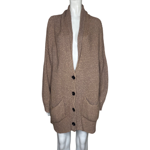 Cardigan Massimo Dutti Tejido Marron-Talla L