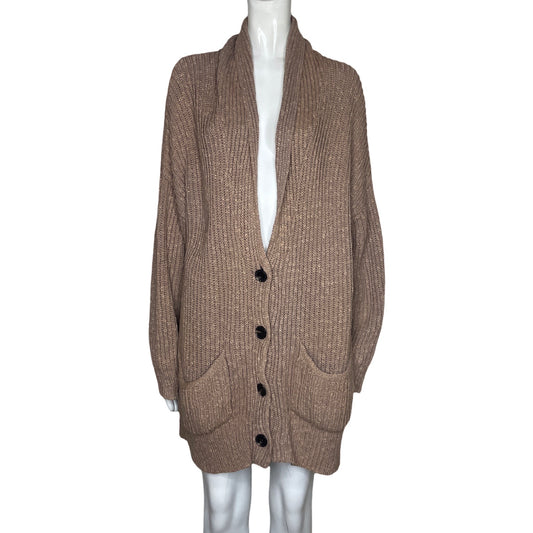 Cardigan Massimo Dutti Tejido Marron-Talla L