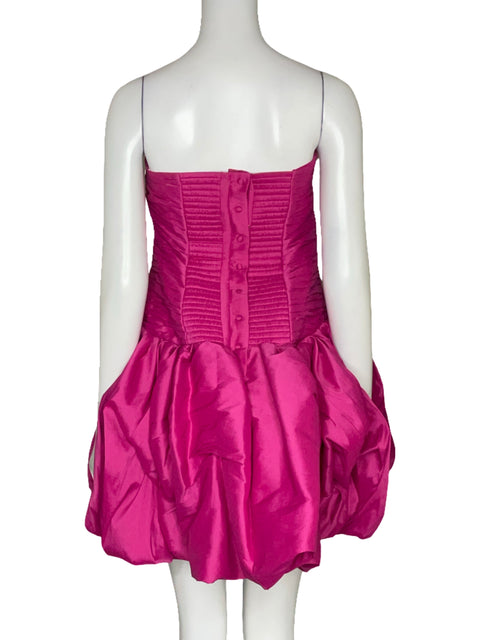 Vestido Aje Piacere Mini Abullonado Rosa - Talla 12