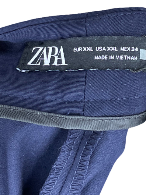 Pantalón Zara Recto Azul - Talla XXL