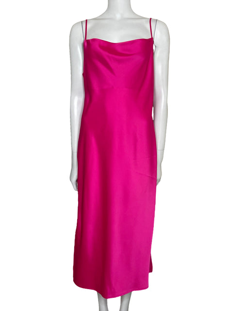 Vestido Nine West Midi Satinado Rosado-Talla M