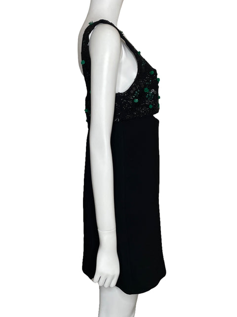 Vestido Zara Mini Lentejuelas Negro-Talla M