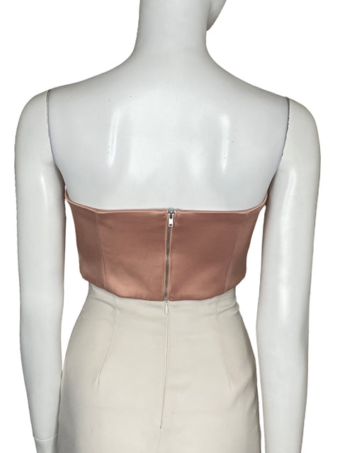 Top Do+Be Strapless Lazo Beige-Talla S