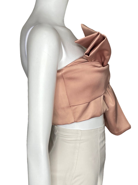 Top Do+Be Strapless Lazo Beige-Talla S