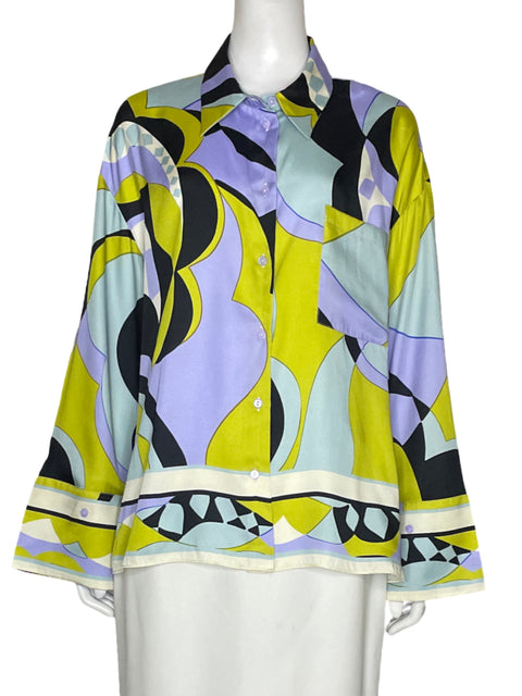 Camisa Zara Estampado Bolsillo Verde - Talla XXL