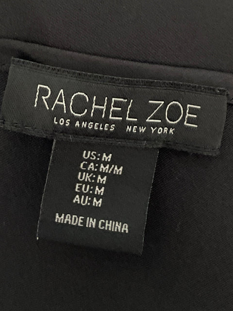 Top Rachel Zoe Flecos Satinado Negro-Talla M