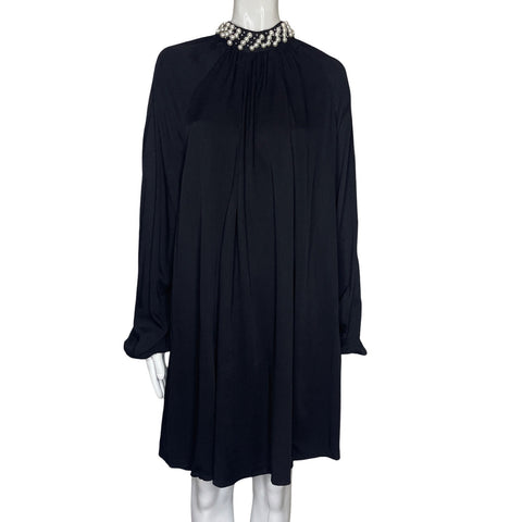 Vestido Tesoro TPS Cuello Pedreria Negro-Talla 4