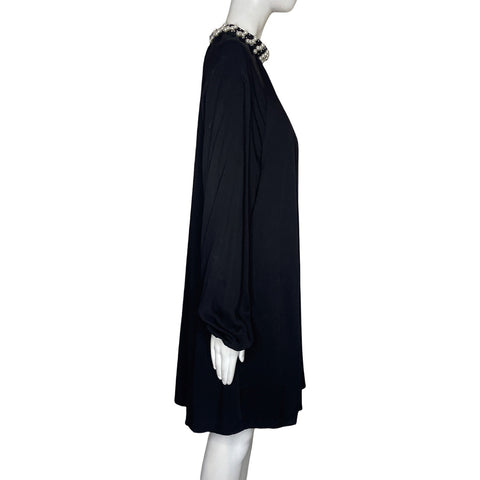 Vestido Tesoro TPS Cuello Pedreria Negro-Talla 4