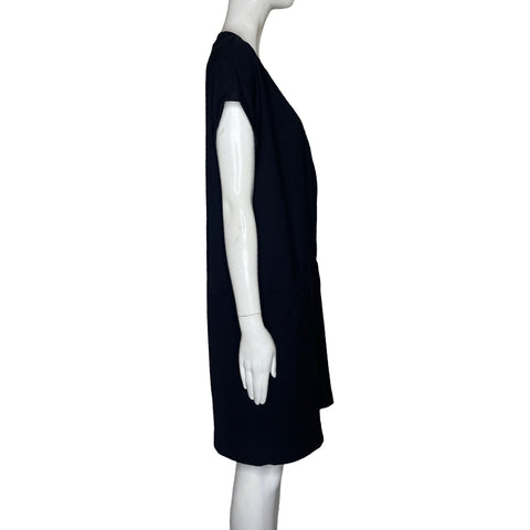 Vestido Zara Cuello Cruzado Negro-Talla M
