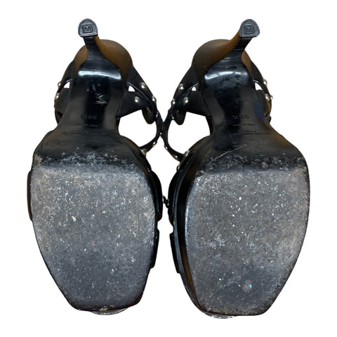 Calzado Saint Laurent Tribute Plataforma Negro-Talla 35.5