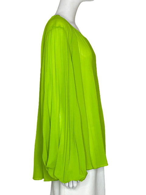 Blusa Zara Plisado Verde - Talla XXL