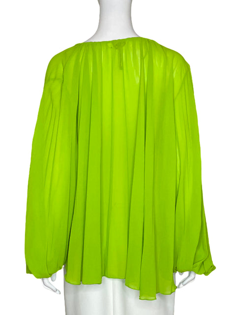 Blusa Zara Plisado Verde - Talla XXL