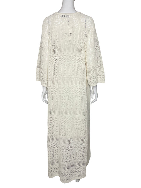 Vestido Zara Tejido Beige - Talla L