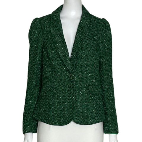 Blazer Zac & Rachel Tweed Verde-Talla S