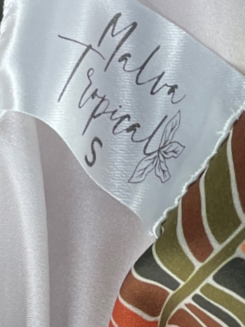 Vestido Malva Tropical Flores Beige - Talla S