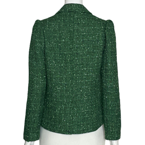 Blazer Zac & Rachel Tweed Verde-Talla S