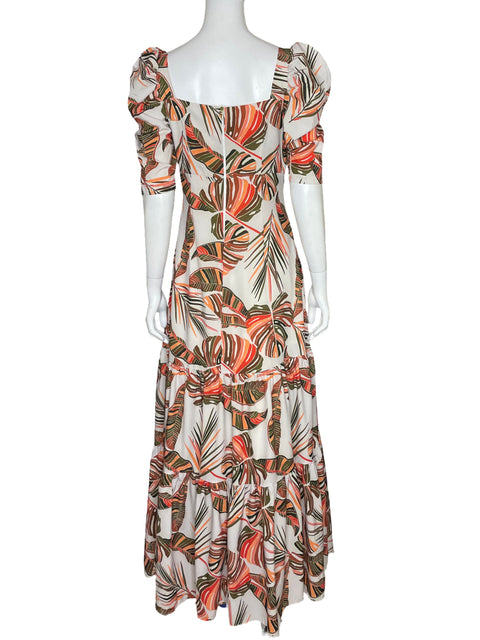 Vestido Malva Tropical Flores Beige - Talla S