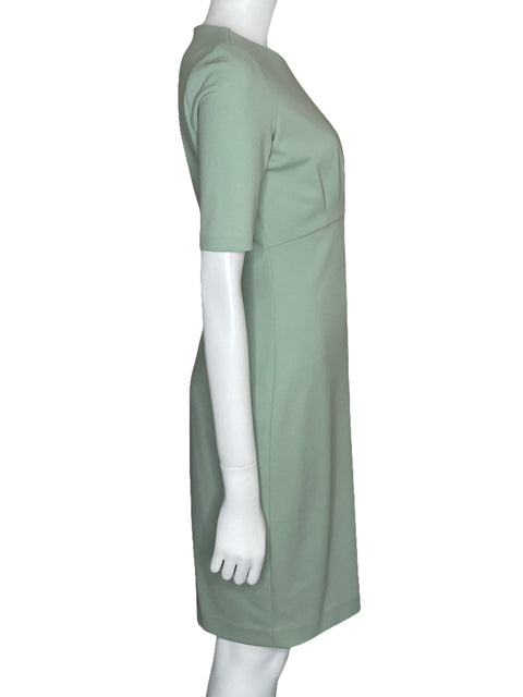 Vestido Calvin Klein Midi Plisado Verde-Talla 4