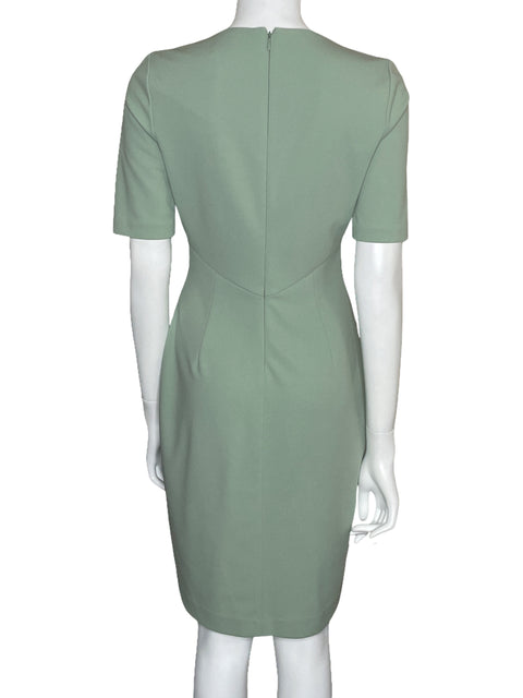 Vestido Calvin Klein Midi Plisado Verde-Talla 4
