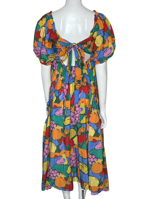 Vestido Farm Frutas + Sombrero verde-Talla S
