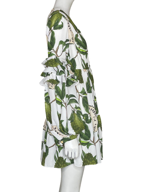 Vestido 3LL Hojas Blanco - Talla S