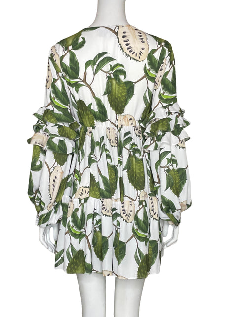 Vestido 3LL Hojas Blanco - Talla S