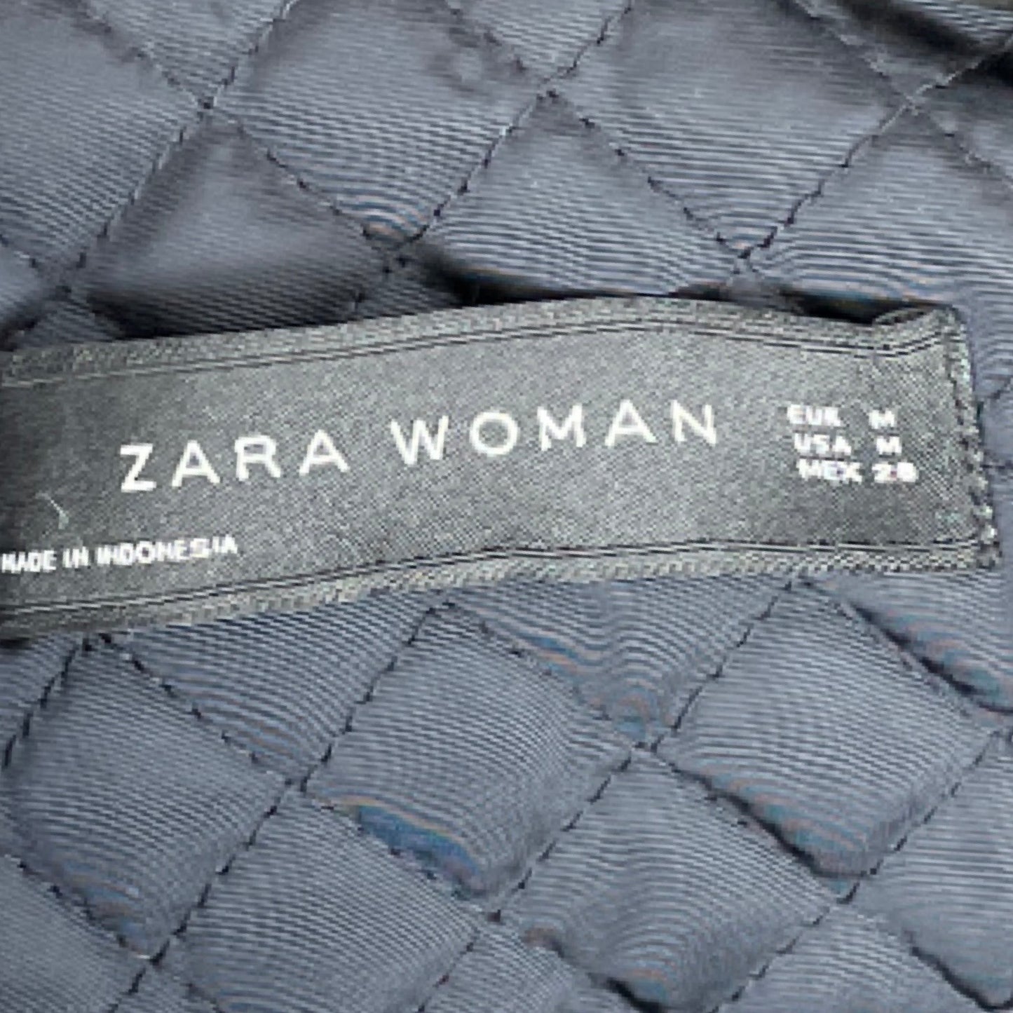 Jacket Zara Woman Acolchado Azul- Talla M
