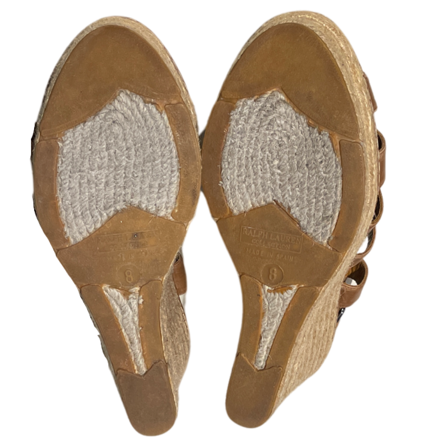 Calzado Ralhp Lauren Cuñas Espadrille Marrón- Talla 8