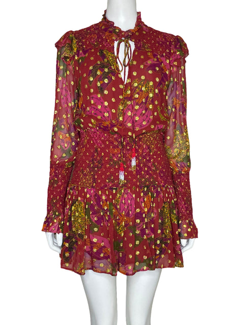 Vestido Farm Rio Brillante Rojo - Talla S