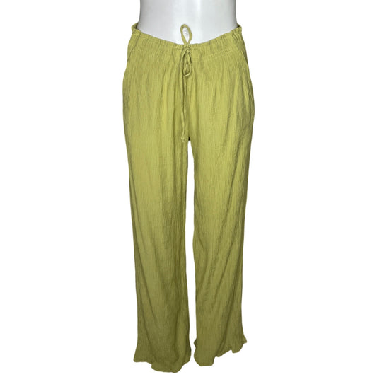 Pantalon Zara Crepe Verde-Talla M