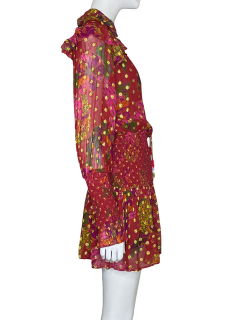 Vestido Farm Rio Brillante Rojo - Talla S