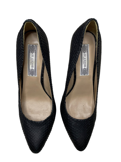 Calzado Ivy Kirzhner Piel De Serpiente Negro - Talla 8