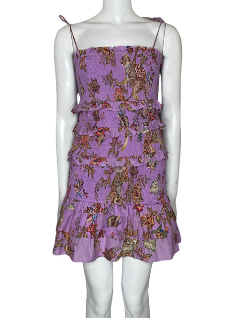 Vestido Farm Floral Monkey Lilac Mini Morado-Talla XS