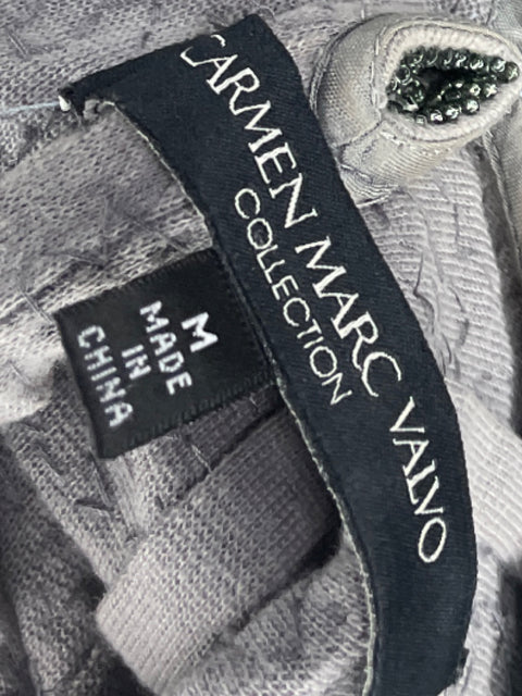 Vestido Carmen Marc Valvo Lentejuelas Gris - Talla M