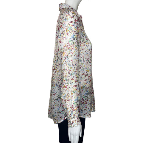 Blusa Zara Estampado Rosado-Talla M