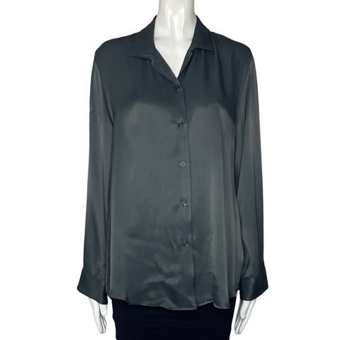 Blusa Zara Liso Gris-Talla M