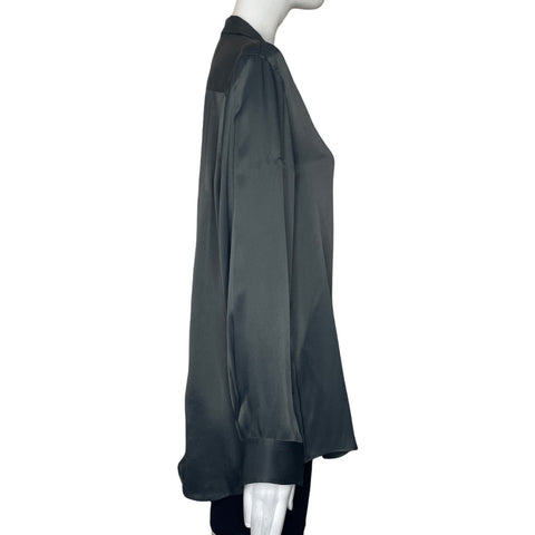 Blusa Zara Liso Gris-Talla M