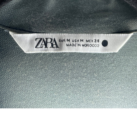Blusa Zara Liso Gris-Talla M