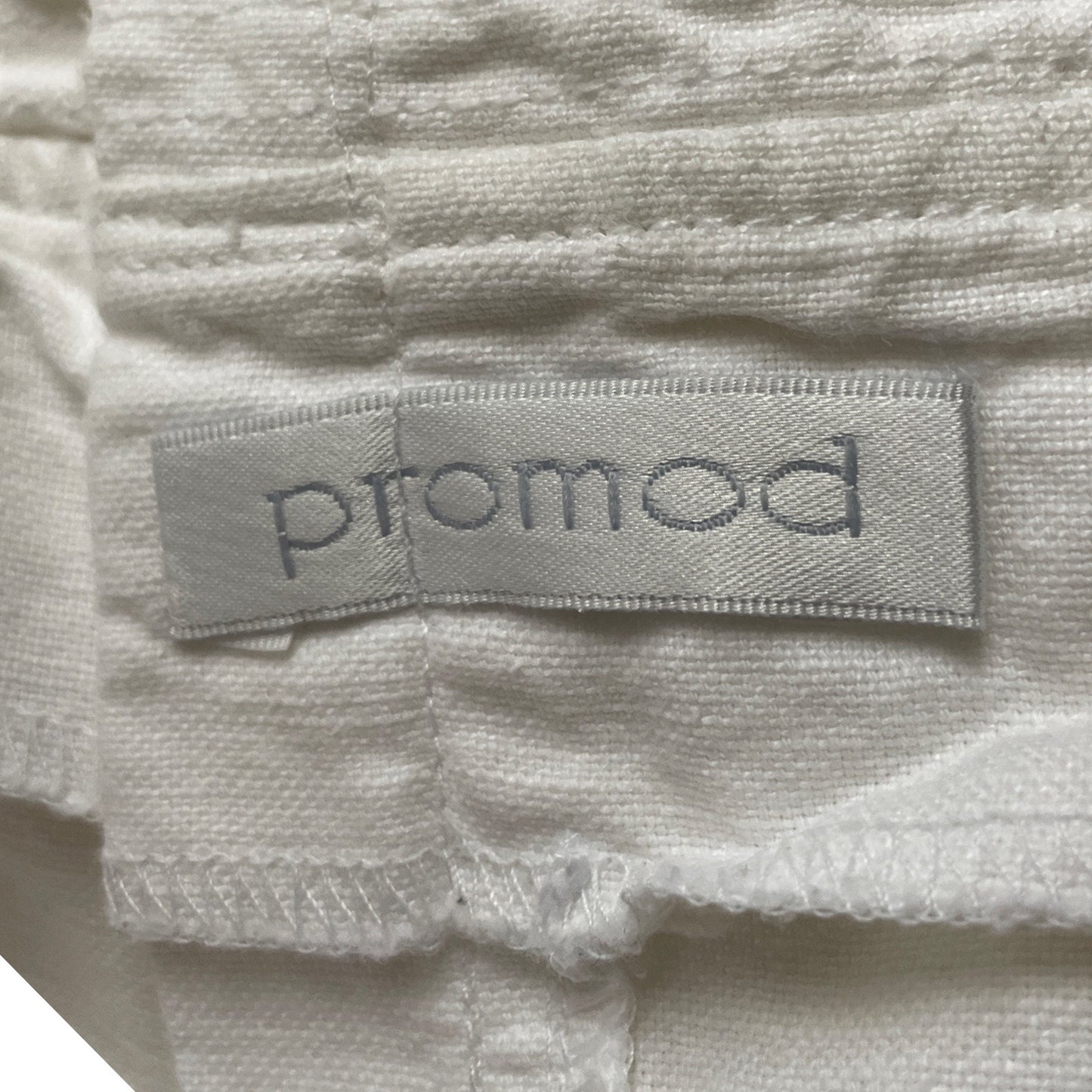 Falda Promod Vuelos Midi Blanco-Talla 8
