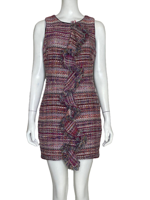 Vestido Adelyn Rae Tweed Fucsia - Talla XS