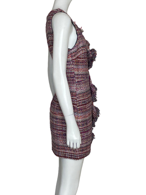 Vestido Adelyn Rae Tweed Fucsia - Talla XS