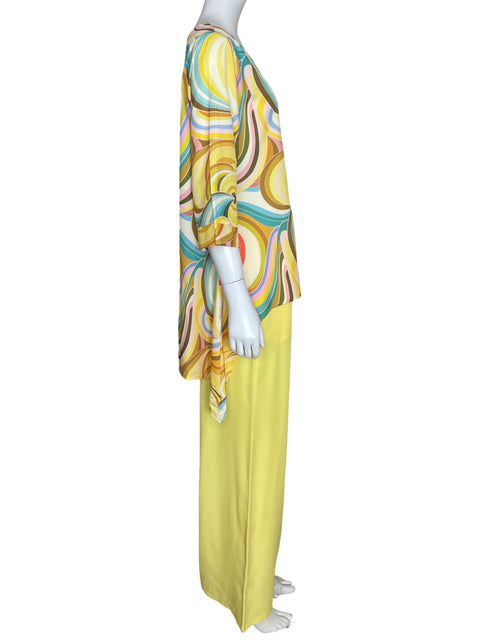 Set Tesoro TPS Blusa + Pantalón Estampado Amarillo - Talla L