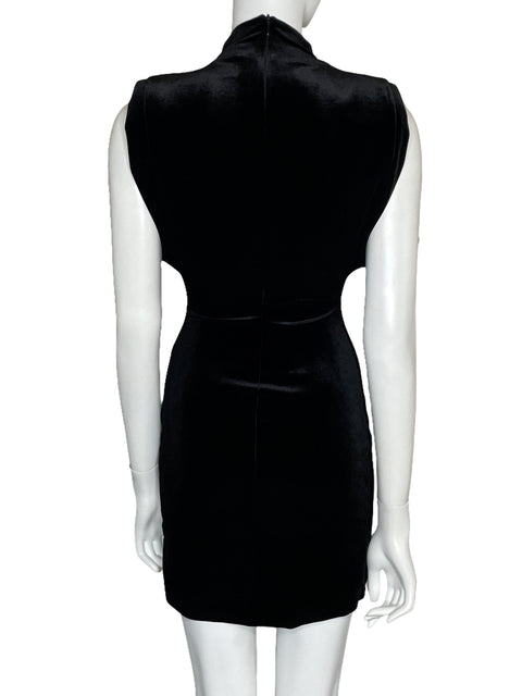 Vestido Zara Aterciopelado Mini Negro-Talla S