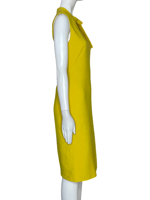 Vestido Zara Lazo Sheath Amarillo-Talla S
